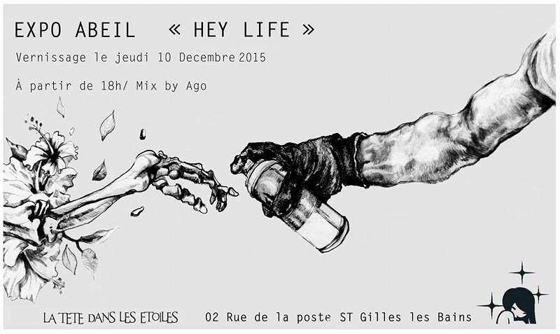 Hey Life - La Tête Dans les Etoiles, exposition, ile de la Réunio, Abeil, 974
